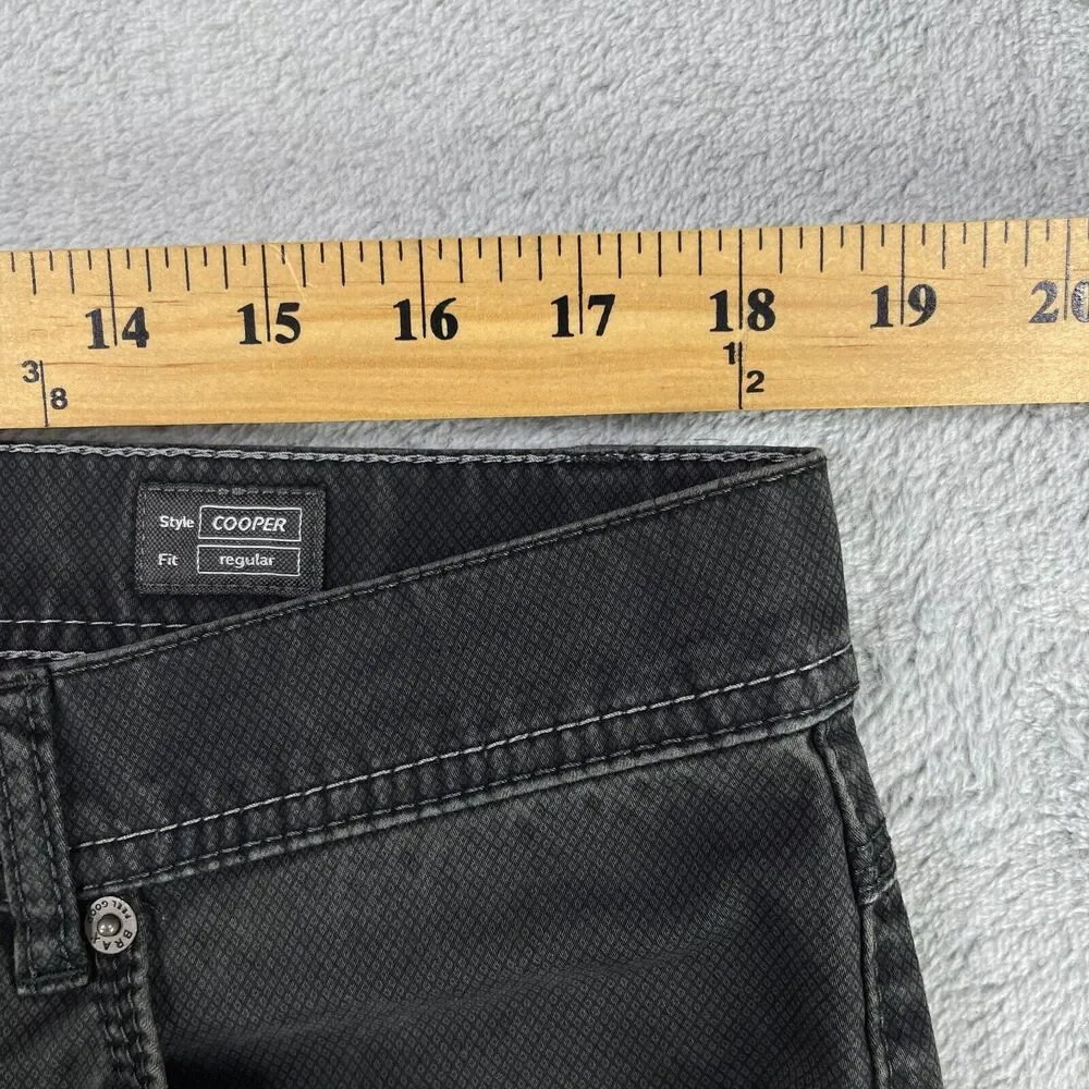 Brax Feel Good Cooper Pants Men's 38 X 34 Gray Cotton Mid-Rise Straight Leg